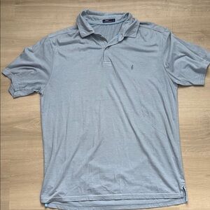 Johnnie-O Men's Gray Cotton Polo Shirt - Medium